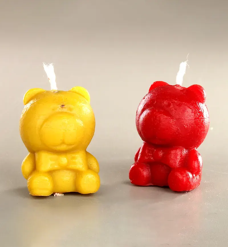 Teddy Bear Candle (Made with Natural Bees Wax)
