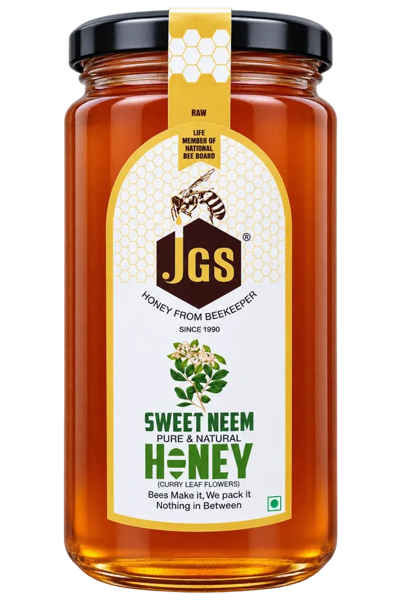 JGS Sweet Neem Honey jar